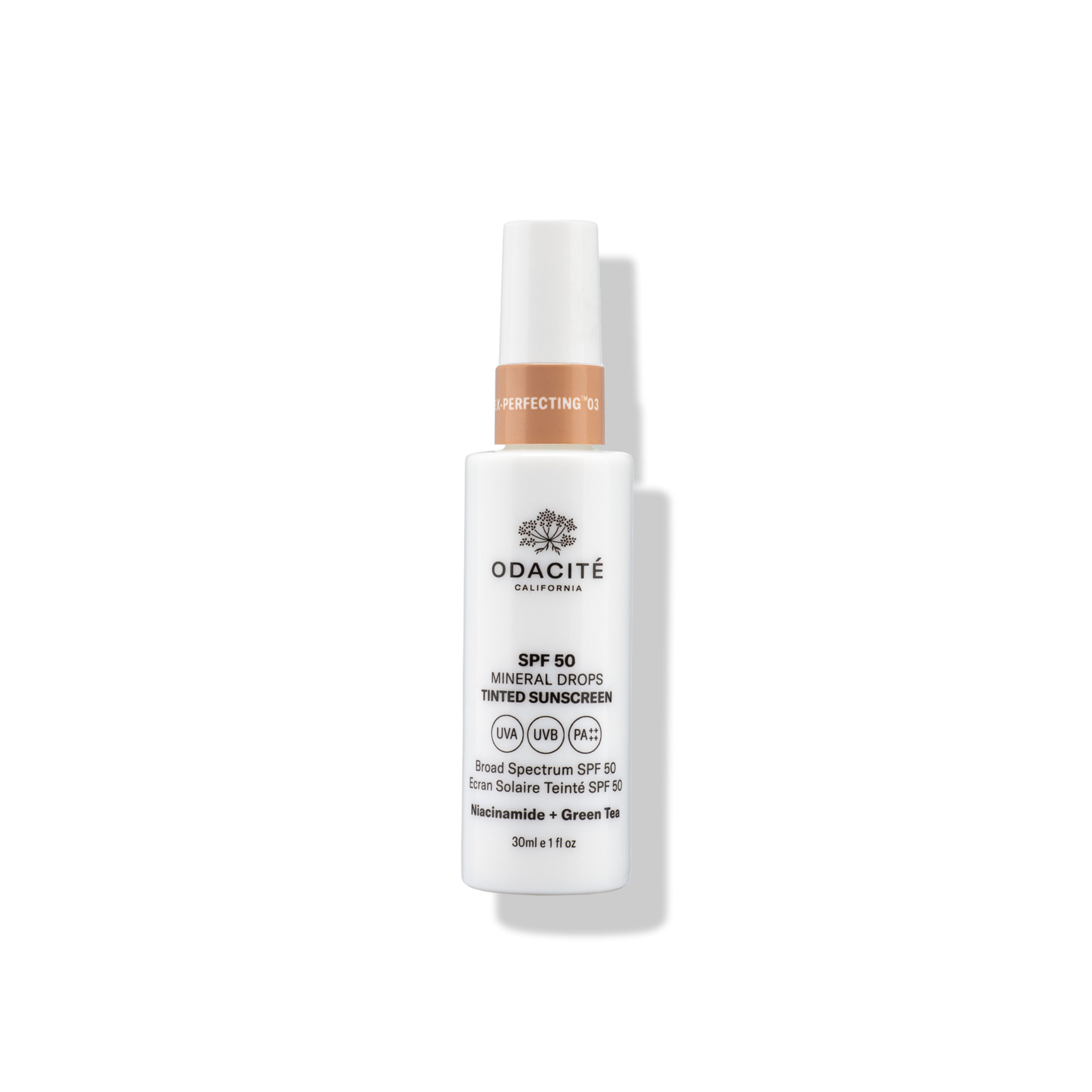 Tinted anti-aging cream, niacinamide and SPF50 Tinted Sunscreen Mineral Drops