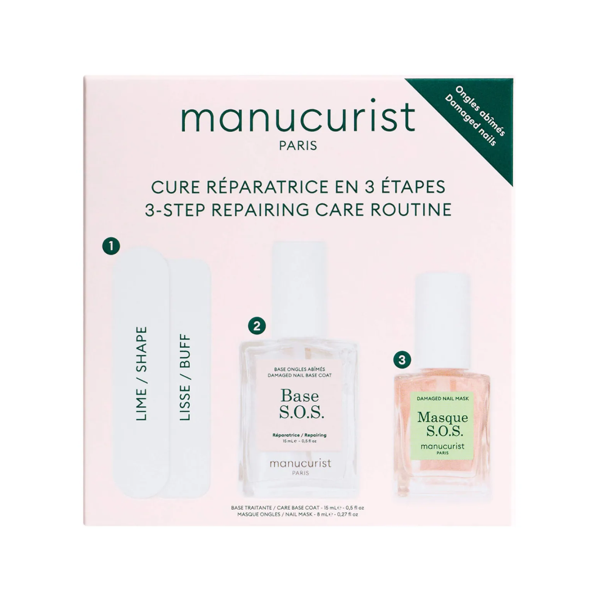 Kit Reparador en 3 Pasos: Cuidado Intensivo de Uñas Frágiles