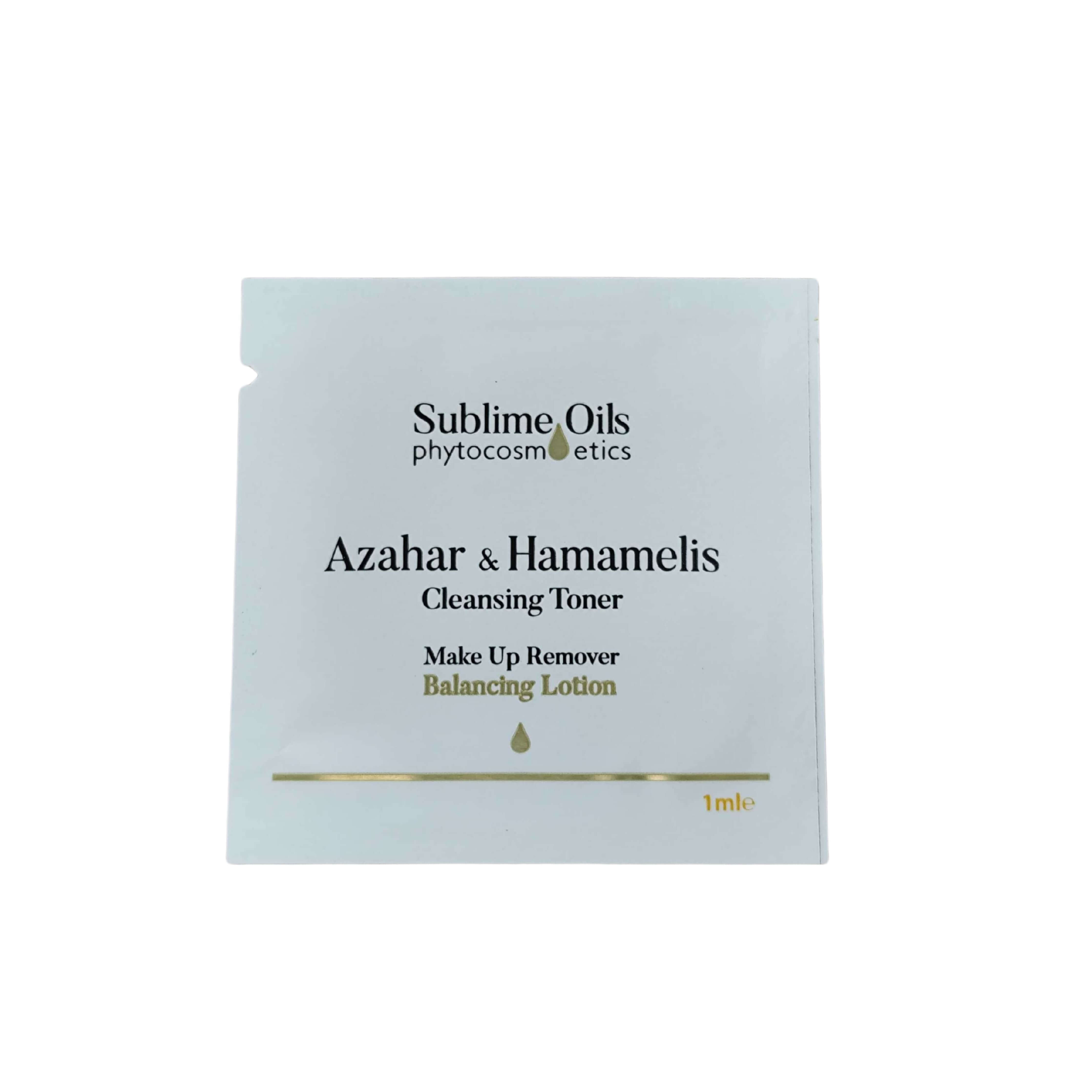 Échantillon de tonique nettoyant à l'hamamélis et à la fleur d'oranger 1 ml