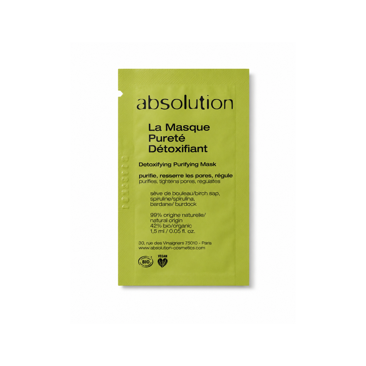 Echantillon masque visage anti-âge et illuminateur Le Soin Repulpant 1,5 ml