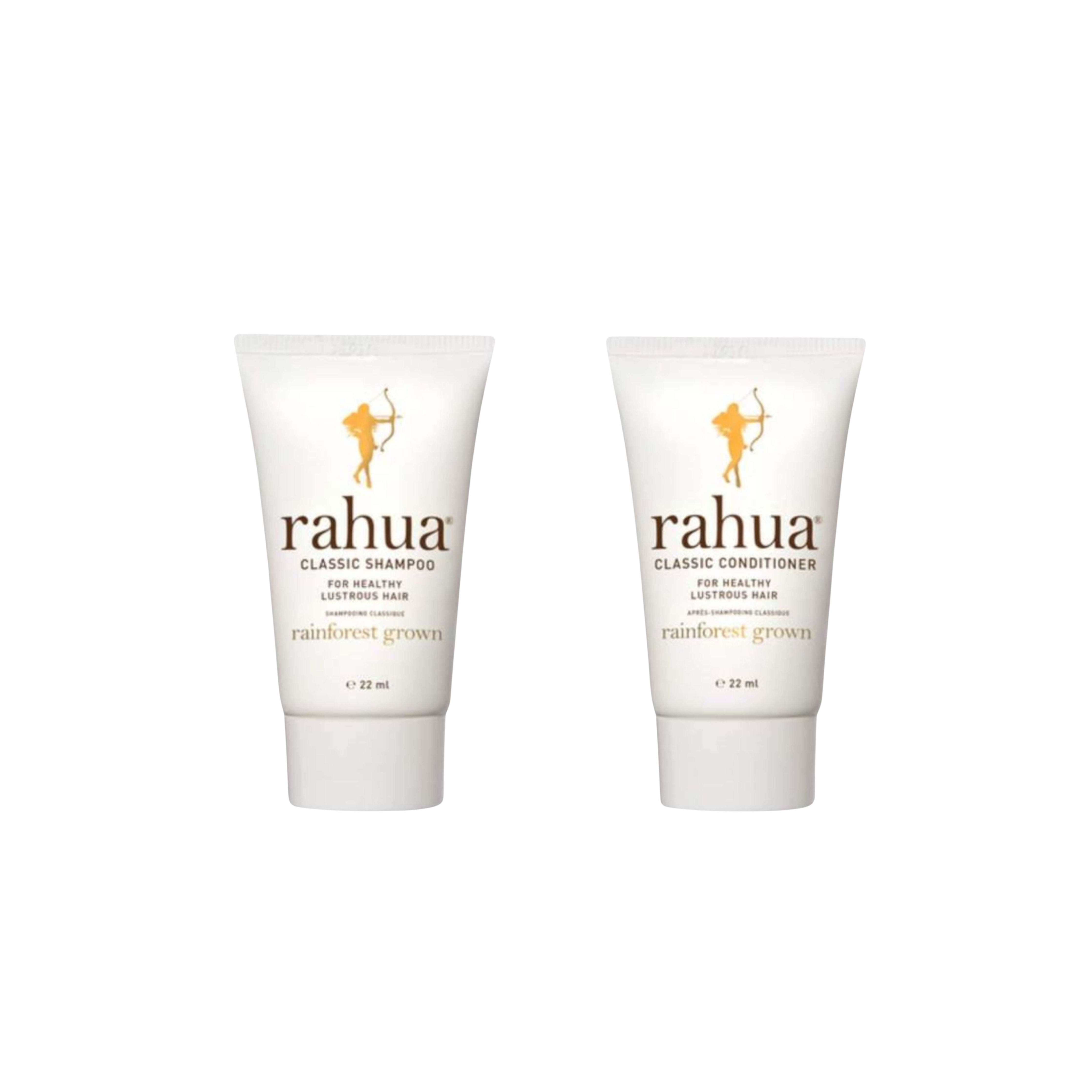 Regalo Pack Mini champú Classic Deluxe 22ml + Mini acondicionador Rahua Classic Deluxe 22ml