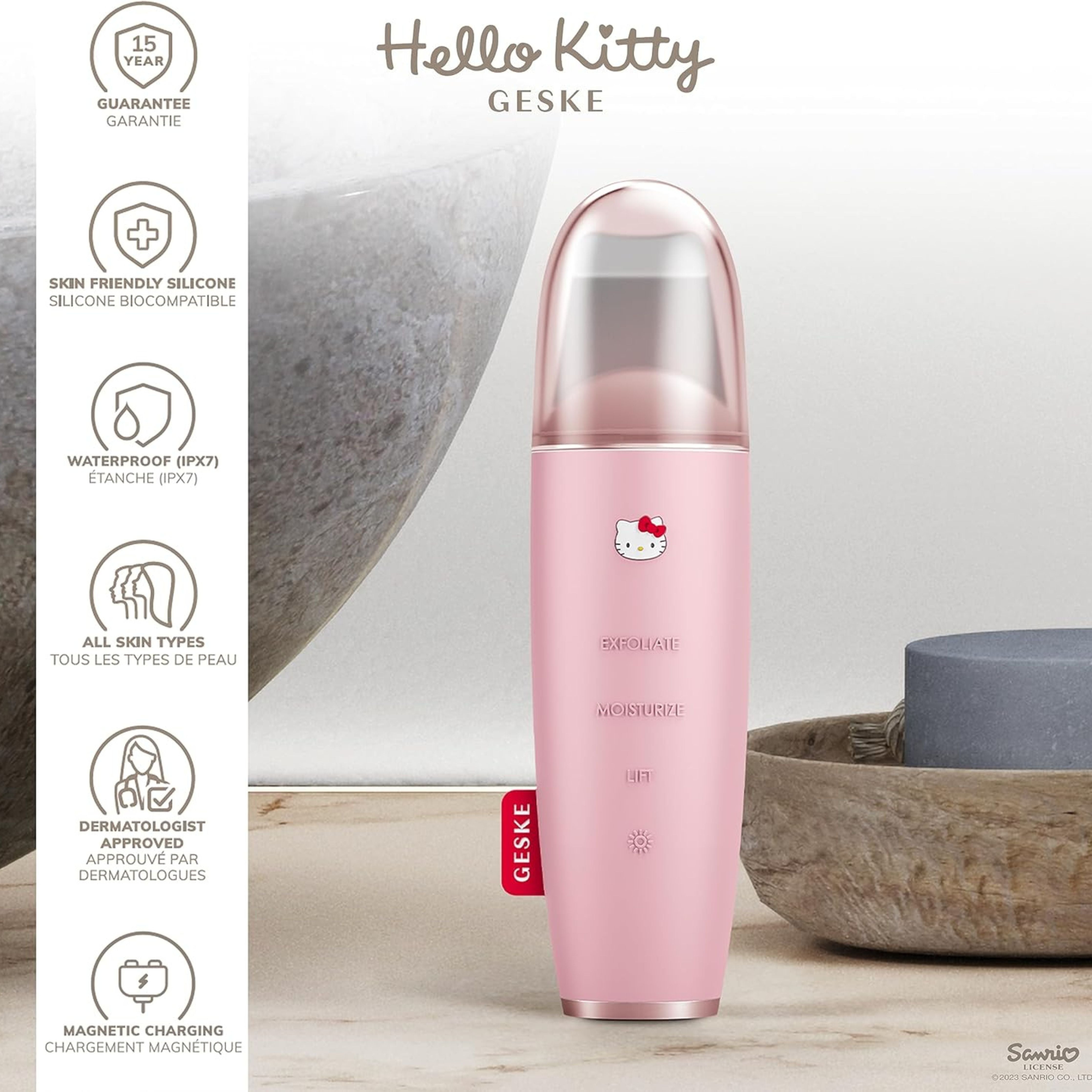 Gommage cutané à microcourants et dissolvant de points noirs 9 en 1 Hello Kitty