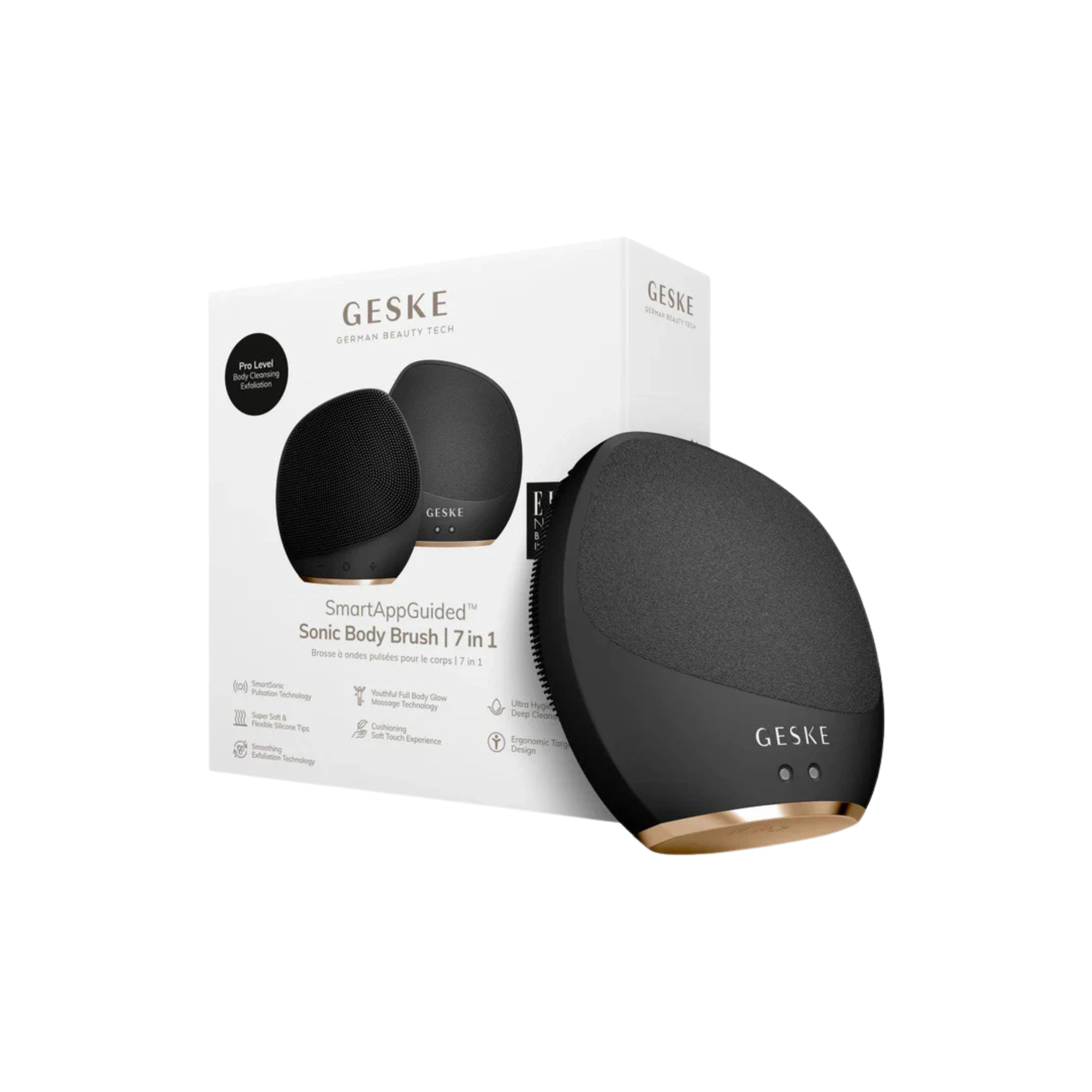 Brosse corporelle sonique et exfoliant intensif 7 en 1