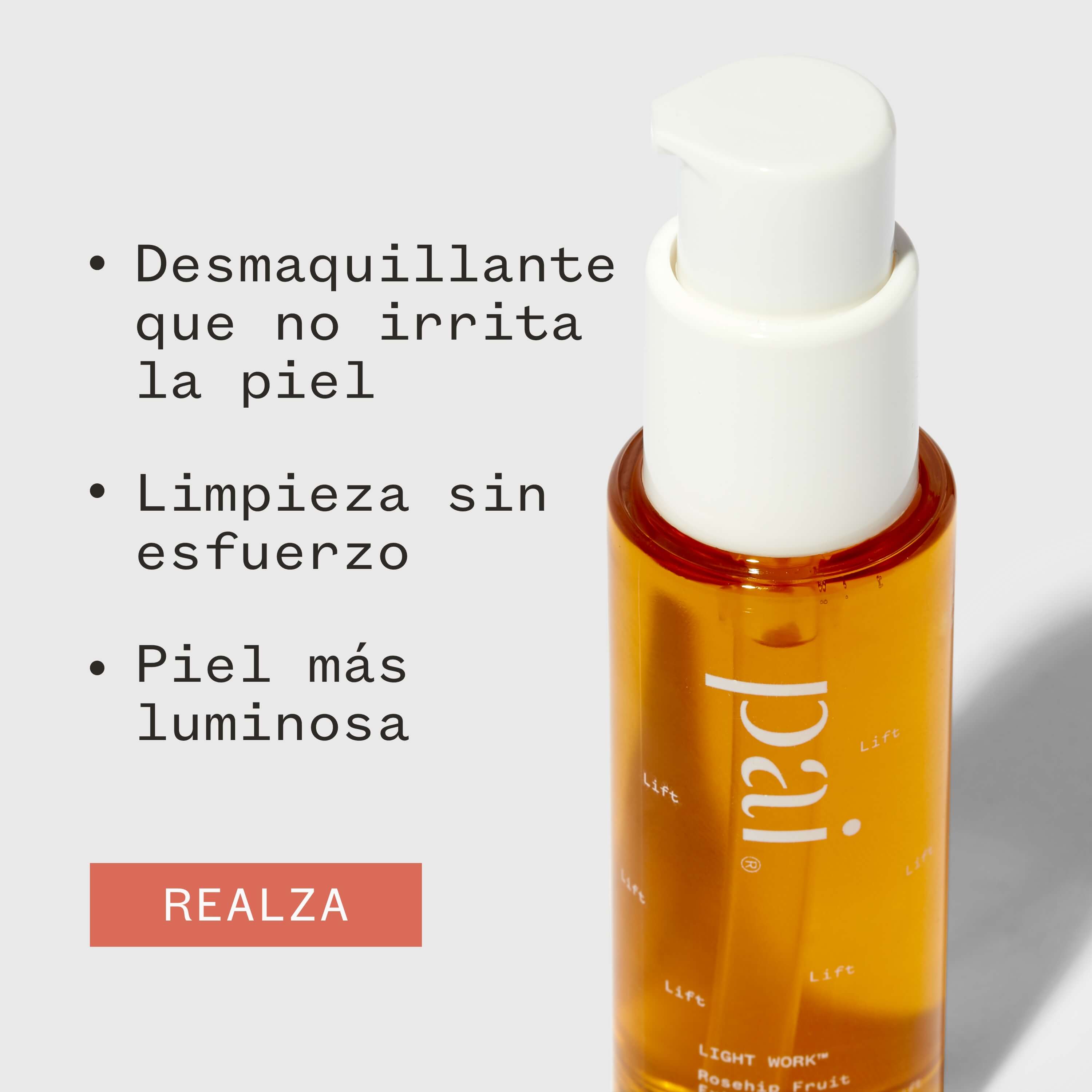 Aceite limpiador y desmaquillante Light Work Rosehip