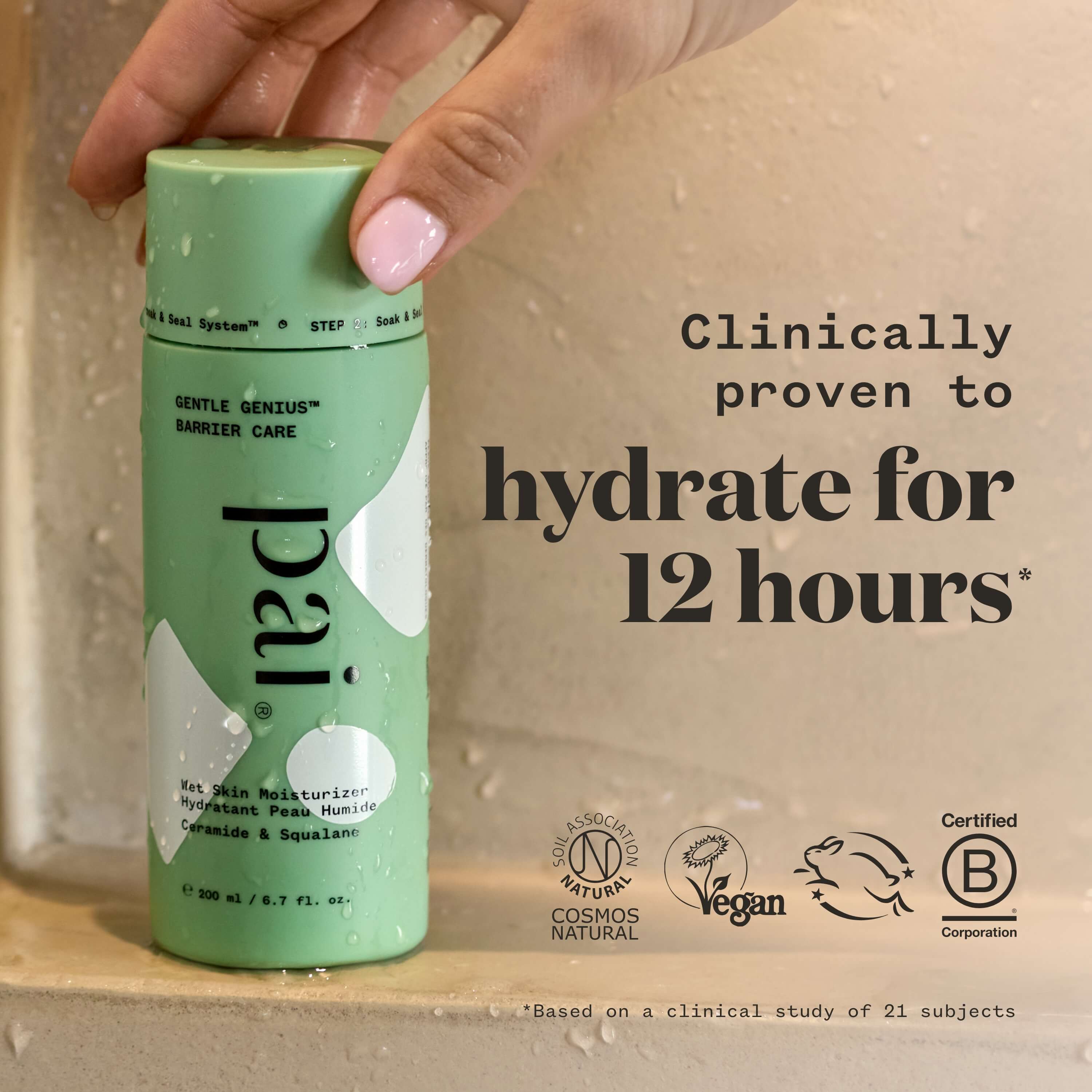 Crema corporal para piel húmeda Gentle Genius