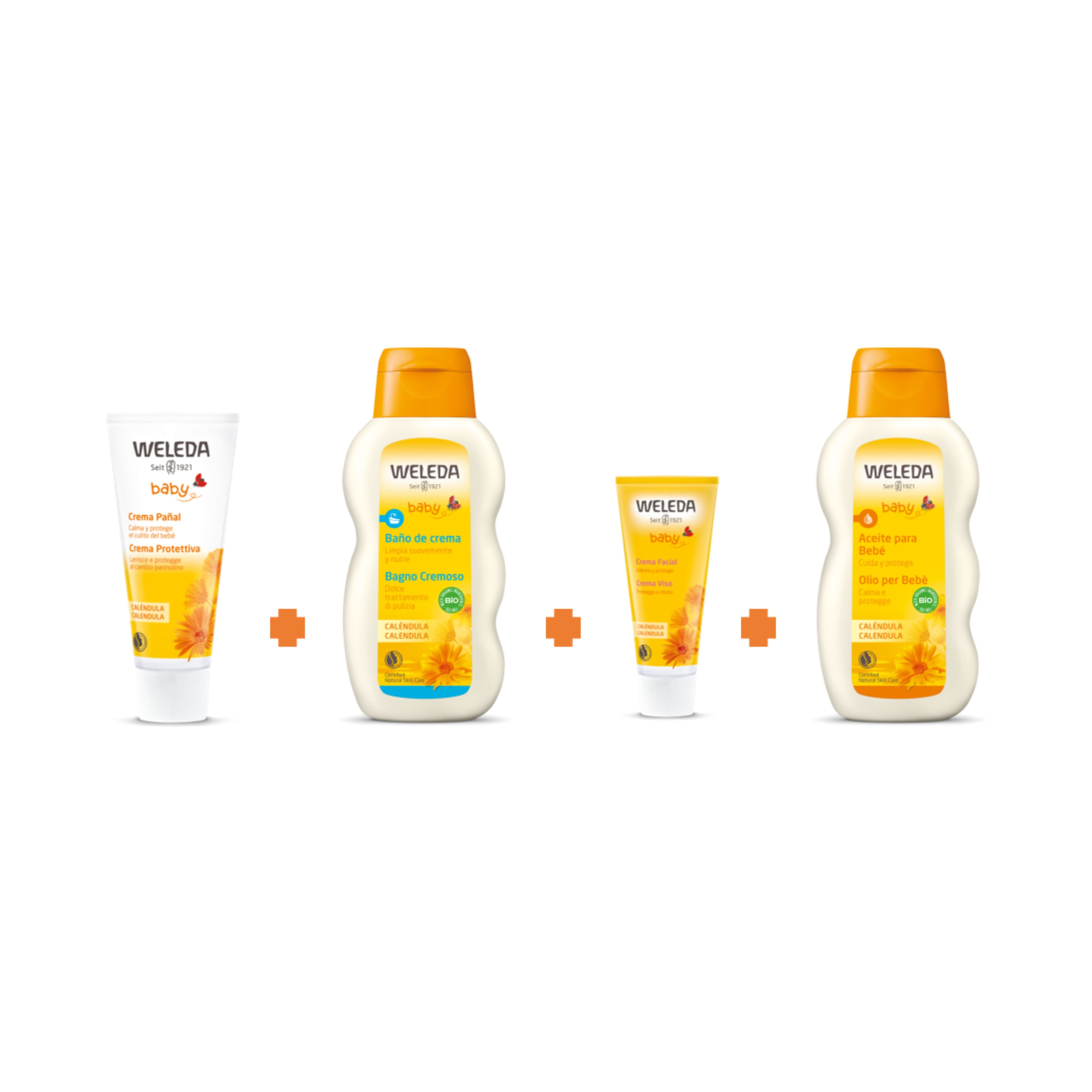 Pack de productos de caléndula Bienvenido Bebé