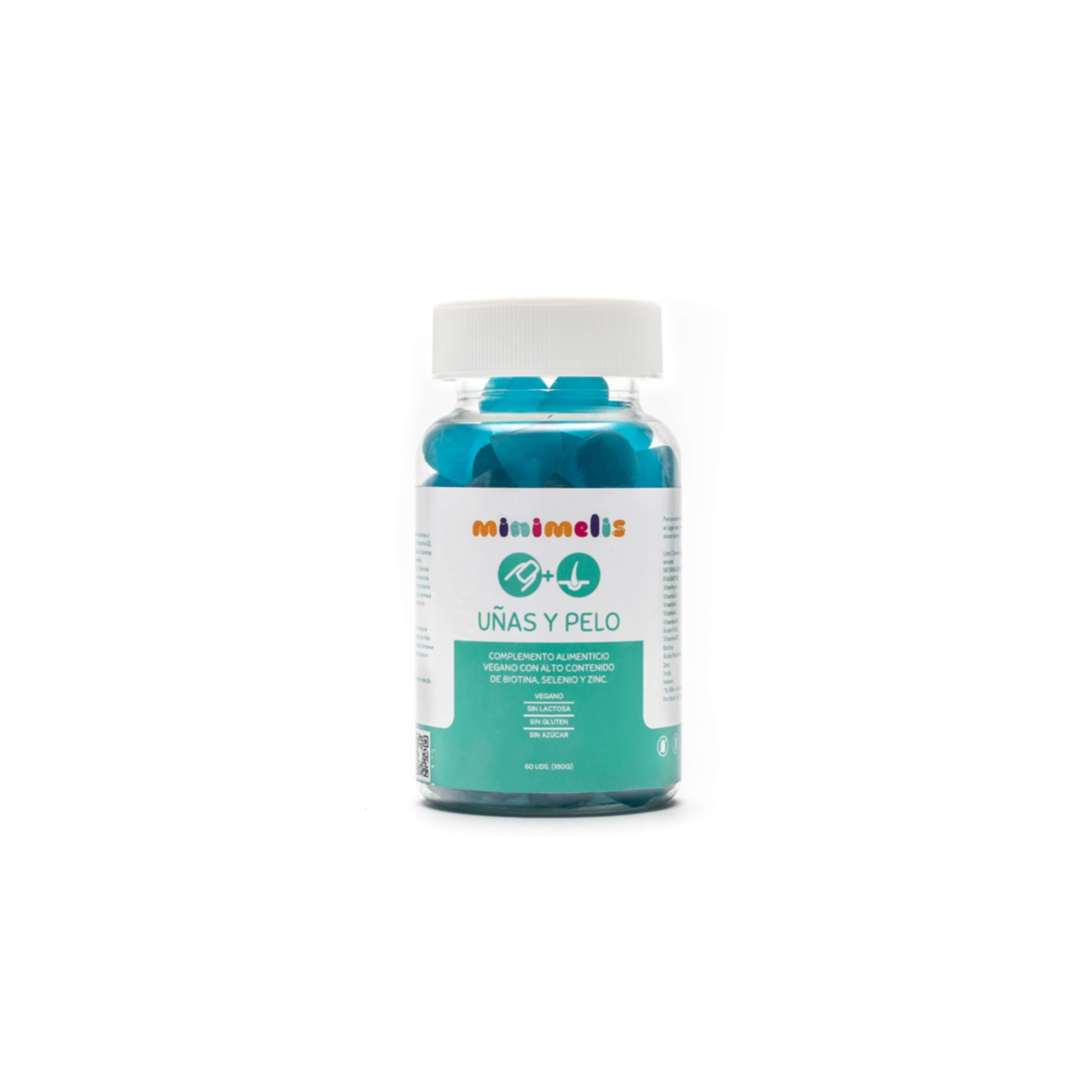 Gummies sans sucre pour renforcer les ongles et les cheveux avec des vitamines D3, B12, biotine, lysine et polyphénols