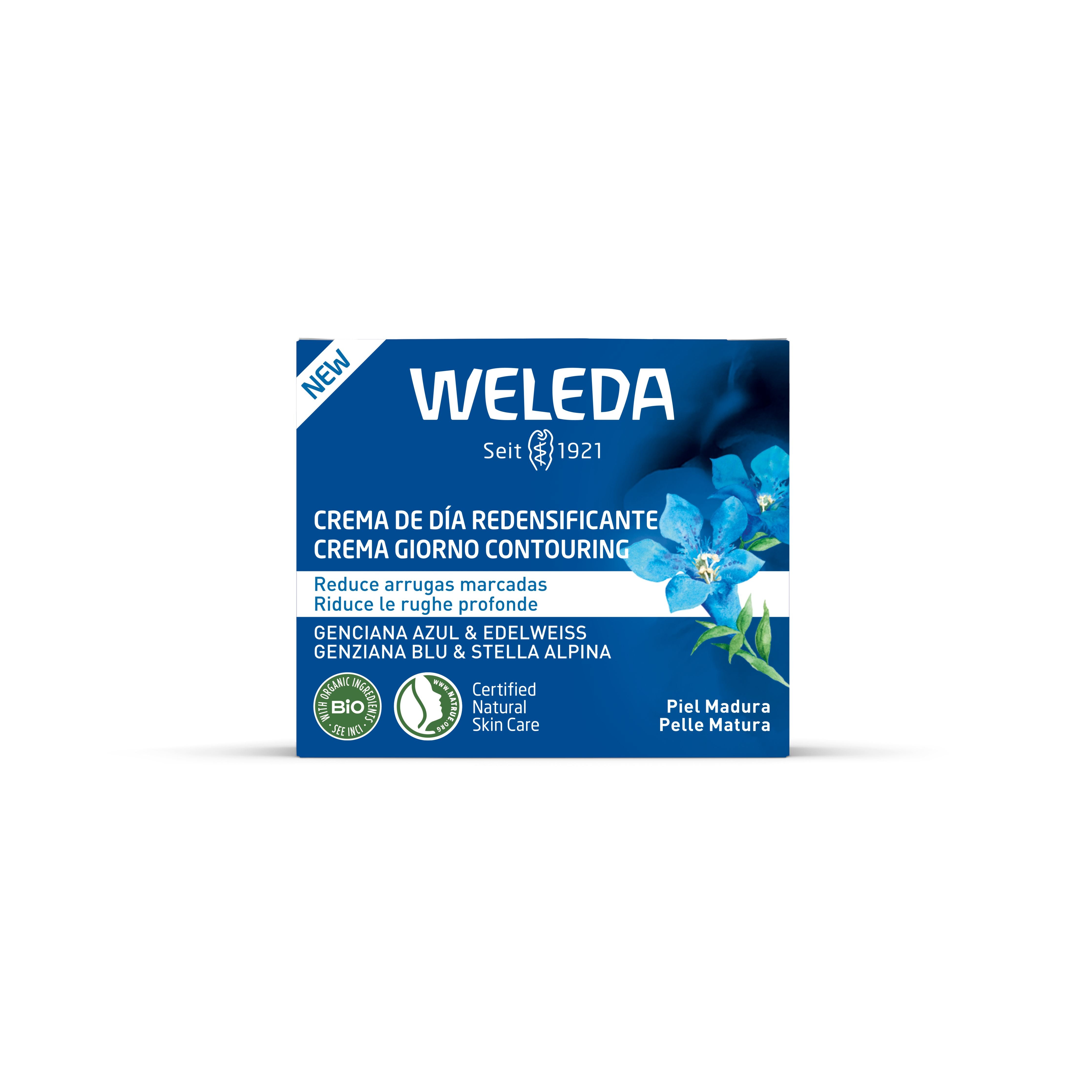 Crema de día redensificante de Genciana Azul y Edelweiss
