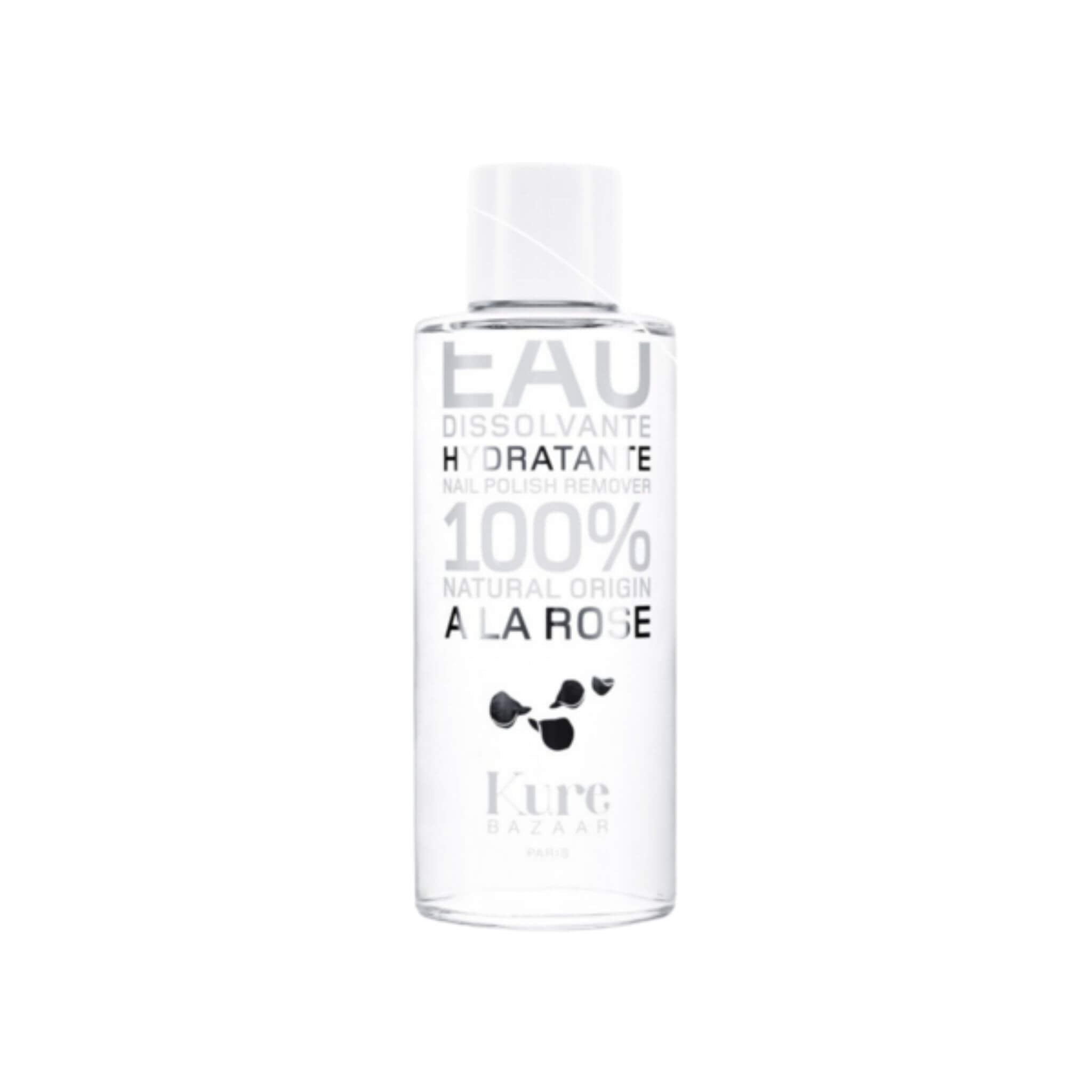 Dissolvant hydratant pour vernis à ongles à la rose