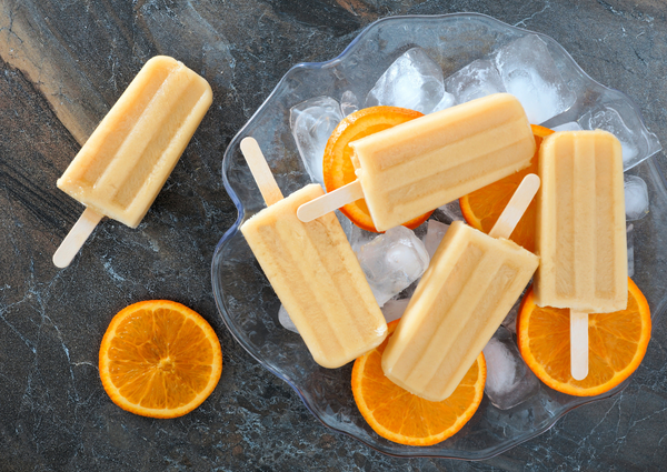 Receta: Helado de naranja fresca con muesli