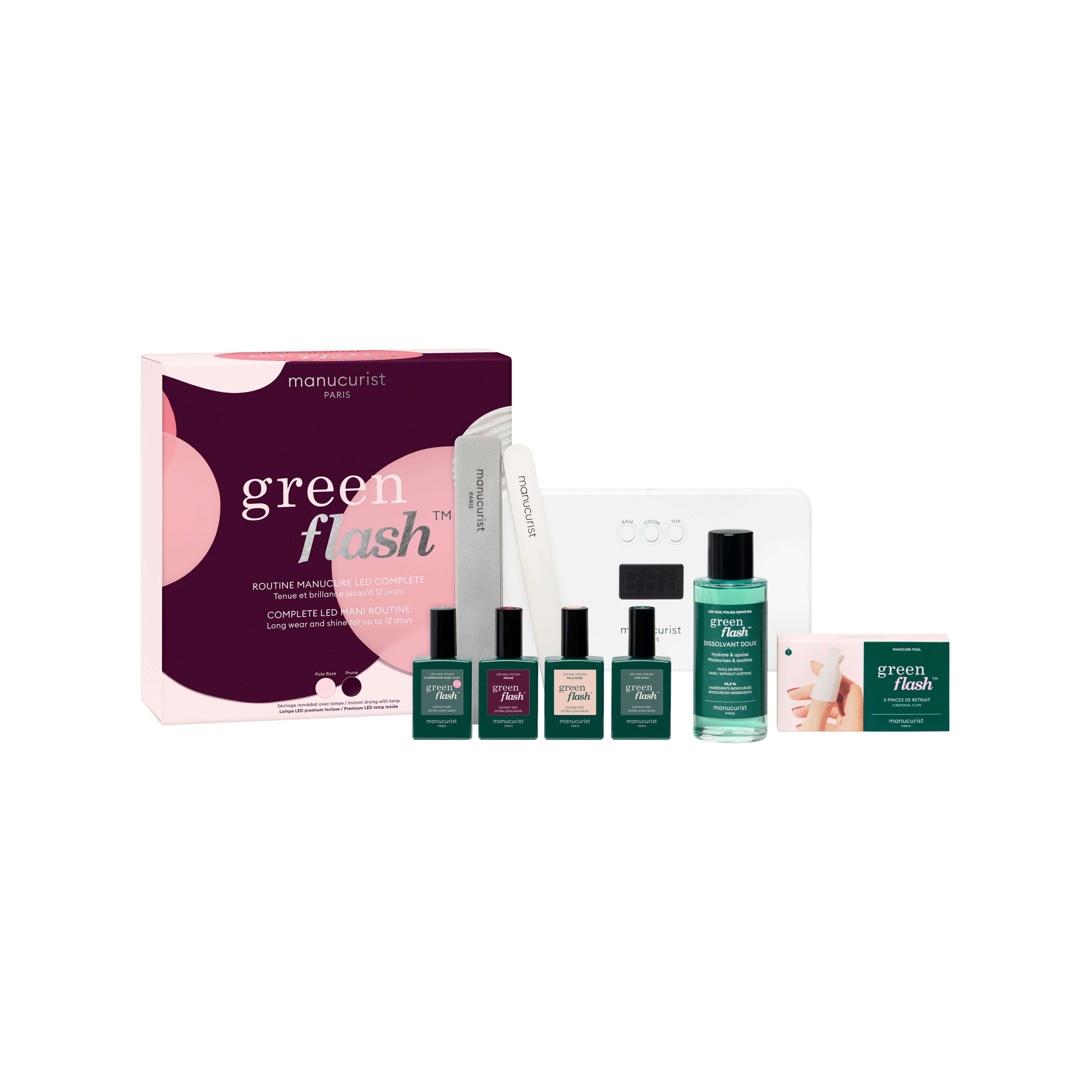 Kit completo manicura semipermanente Green Flash Edición Navidad