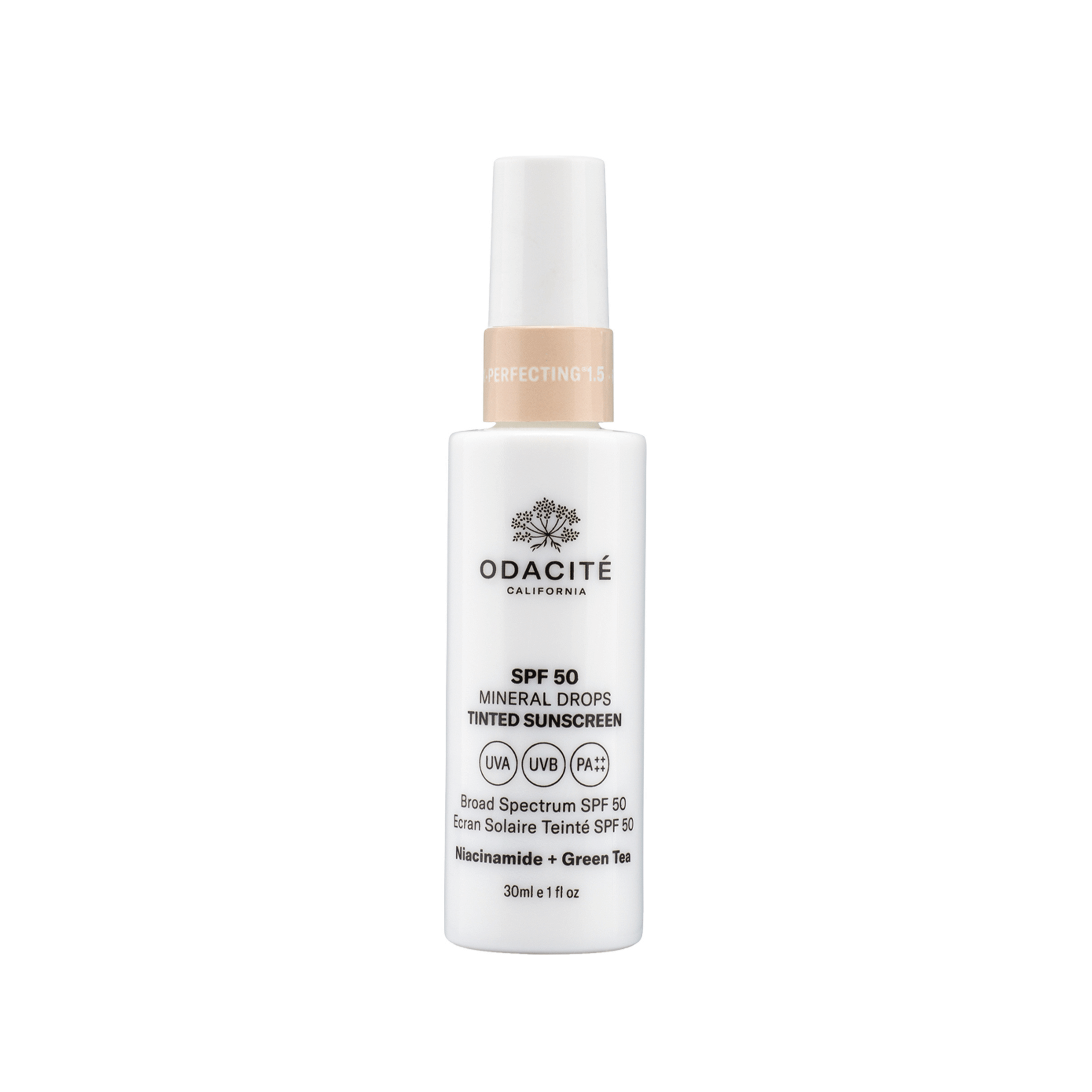 Tinted anti-aging cream, niacinamide and SPF50 Tinted Sunscreen Mineral Drops